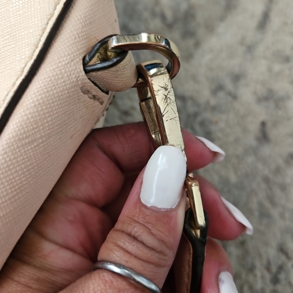 Kate Spade Felix Blush Light Pink Crossgrain Leather Zipper Closure Satchel Bag - Picture 13 of 15